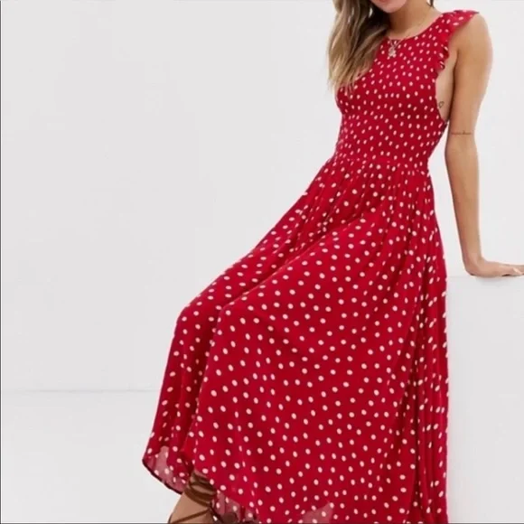 free people polka dot maxi dress Free People BABE - Maxi dress - ivory/off-white